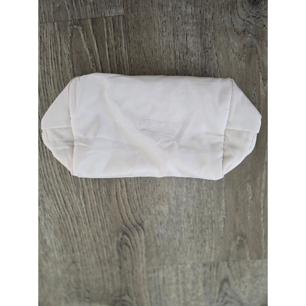 MAELYS Cosmetics Bag Pouch Makeup Organizer Travel Toiletry Beige Quilted